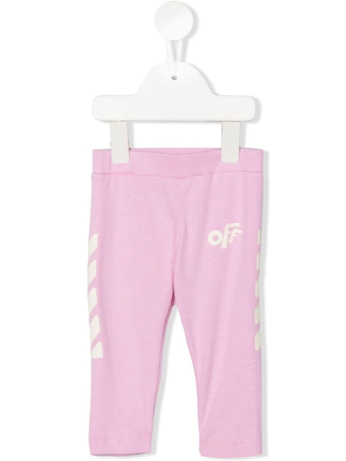 

Off-White Kids прямые легинсы с логотипом, розовый