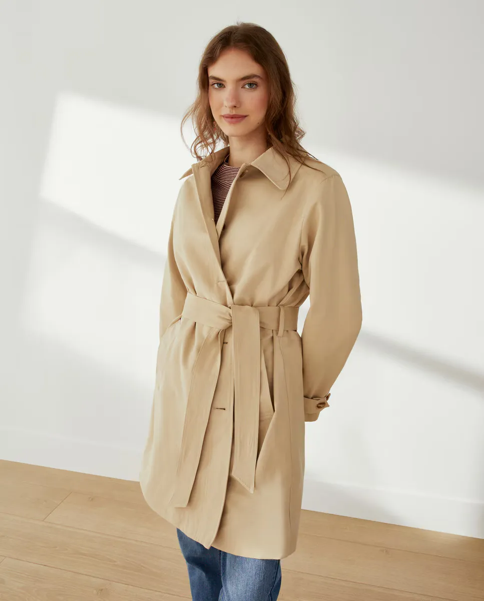 

Женский тренч из хлопка Southern Cotton, бежевый