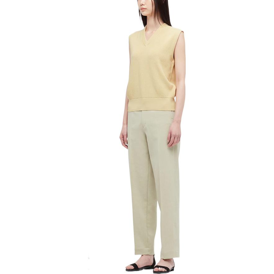 Женские повседневные брюки светло-зелёные SS22 UNIQLO — фото 3