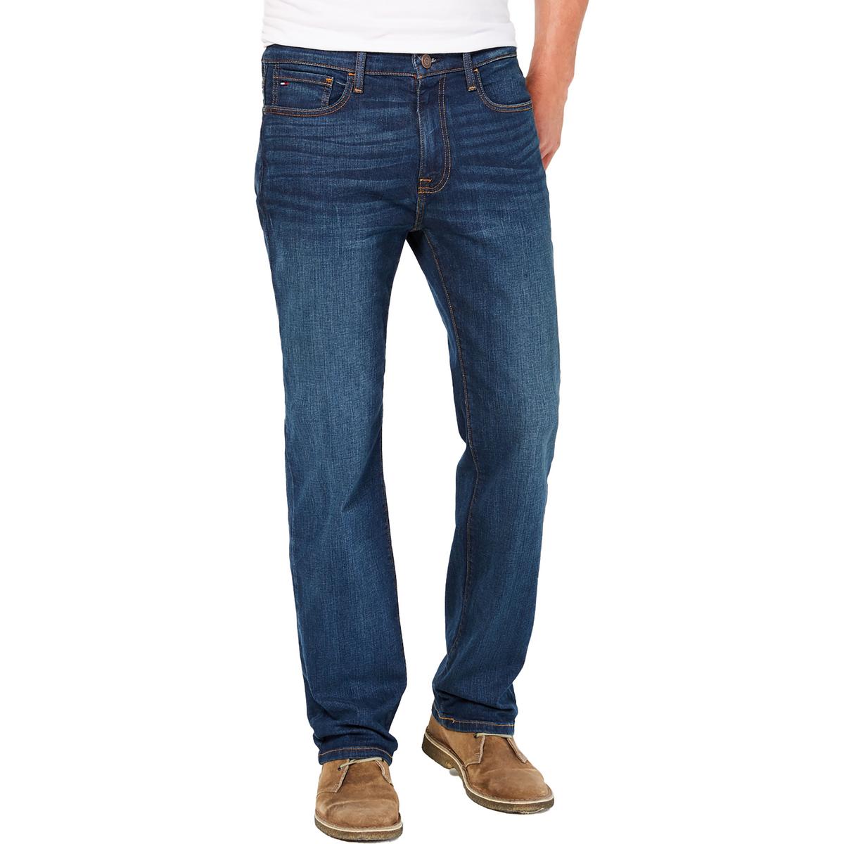 

Мужские джинсы с карманами и прямыми штанинами Tommy Jeans, цвет dark wash