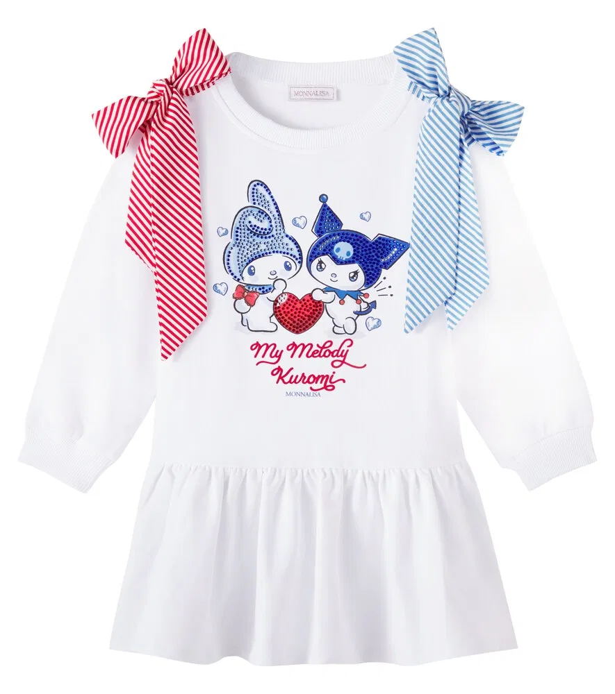 Платье-джерси Hello Kitty and Friends Monnalisa, белый