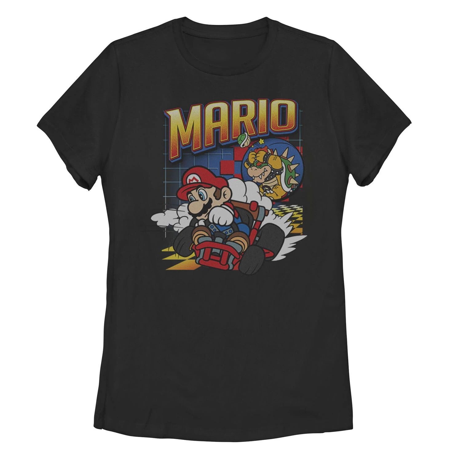 

Футболка с графическим рисунком Nintendo Mario Kart Bowser Mario Racing для юниоров Licensed Character