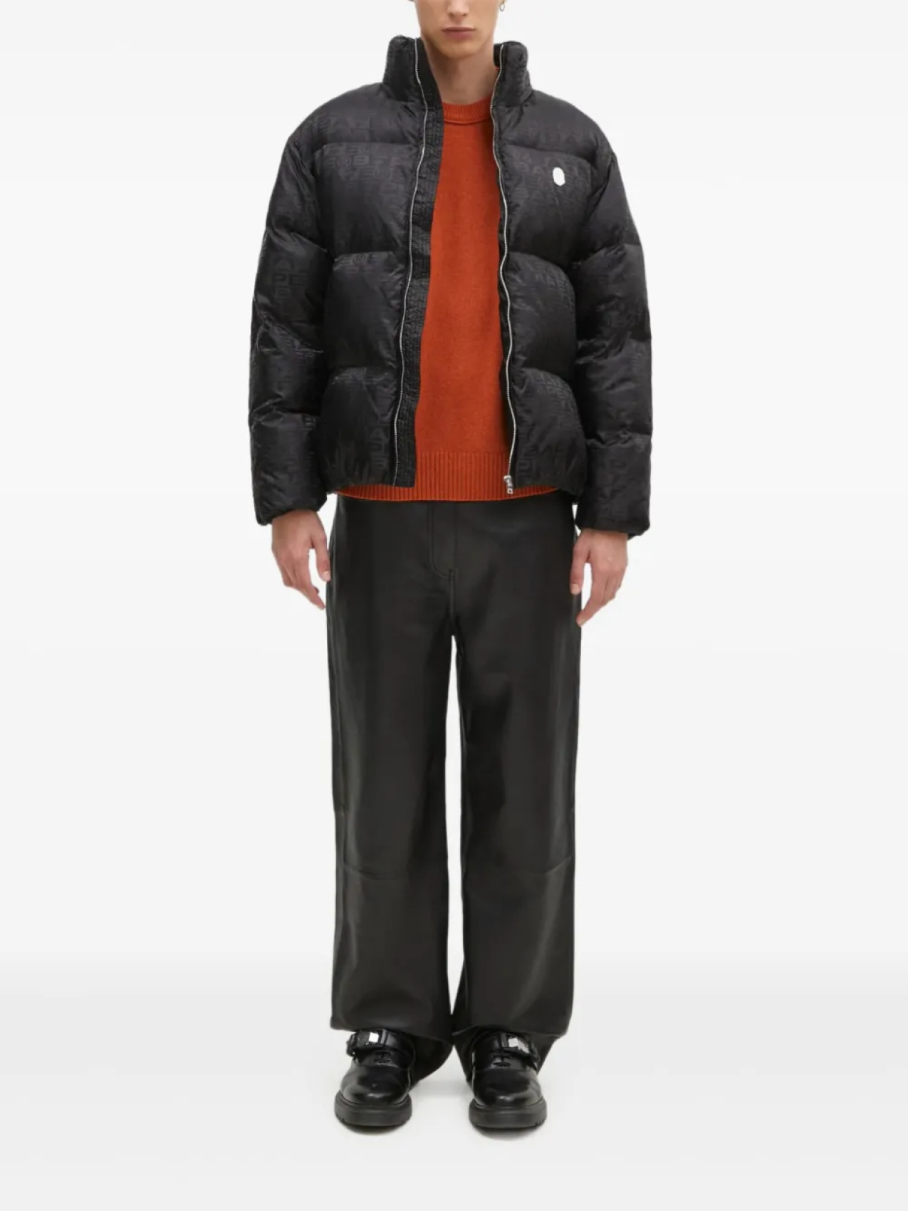 

A BATHING APE пуховик с логотипом, черный