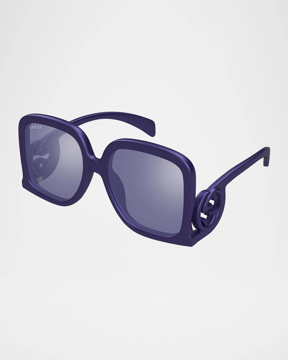 

Квадратные пластиковые солнцезащитные очки Gradient GG1326S Gucci, цвет Shiny Metallic Violet