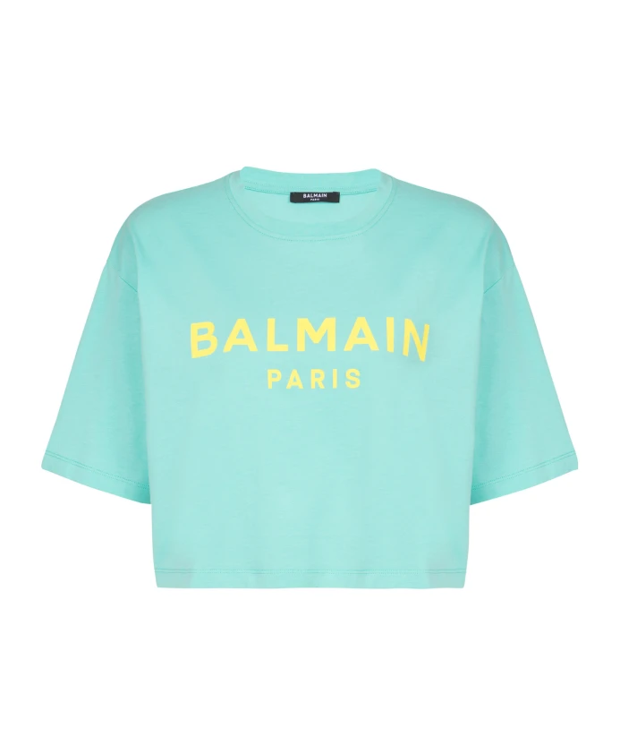 

Футболка с принтом «Париж» Balmain, синий