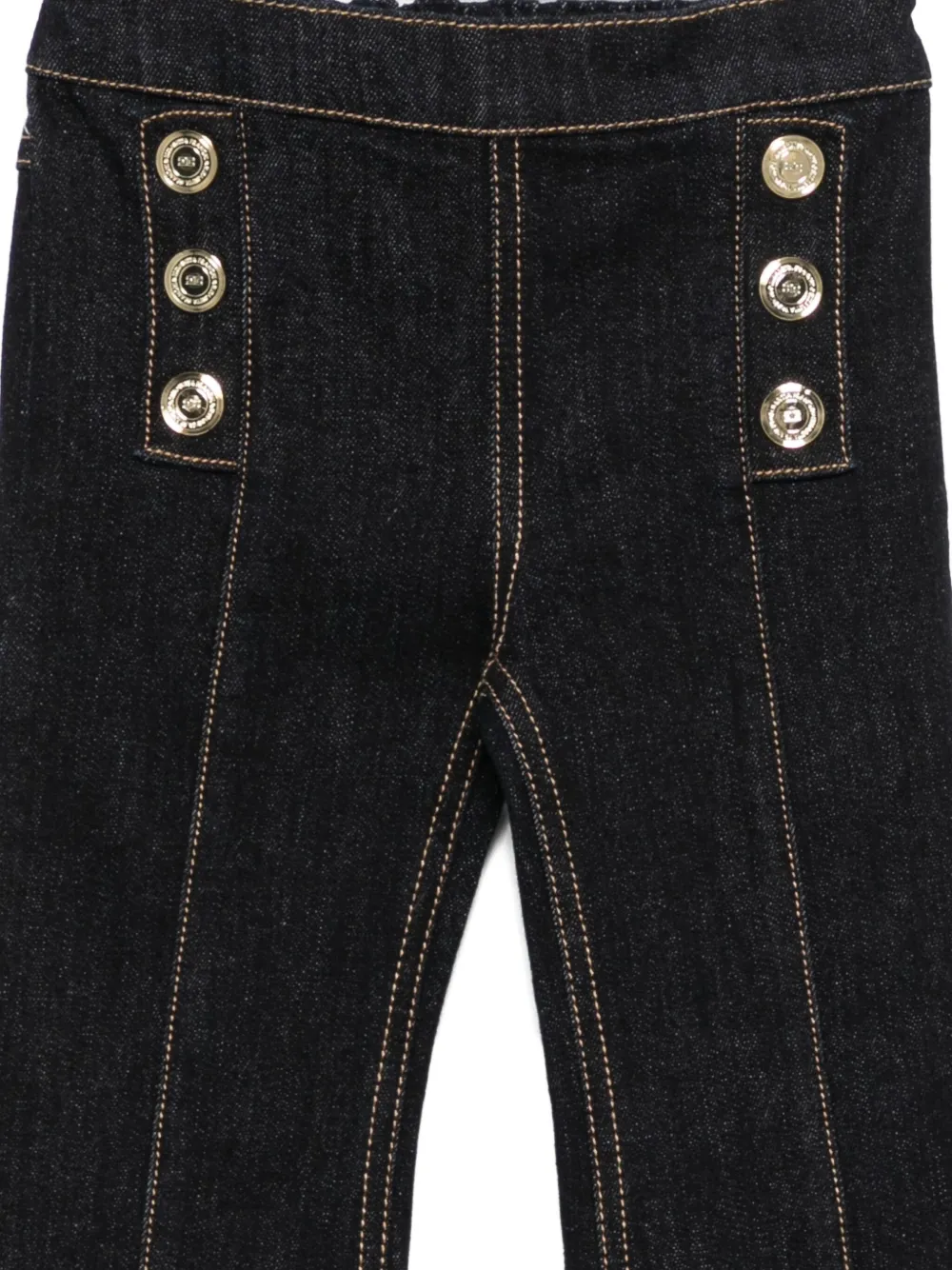 Джинсы с декоративными пуговицами Elisabetta Franchi Kids, синий — фото 3