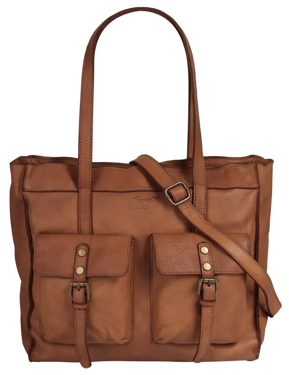 

Шоппер Samantha Look, натуральная кожа, производство Италия, цвет Cognac