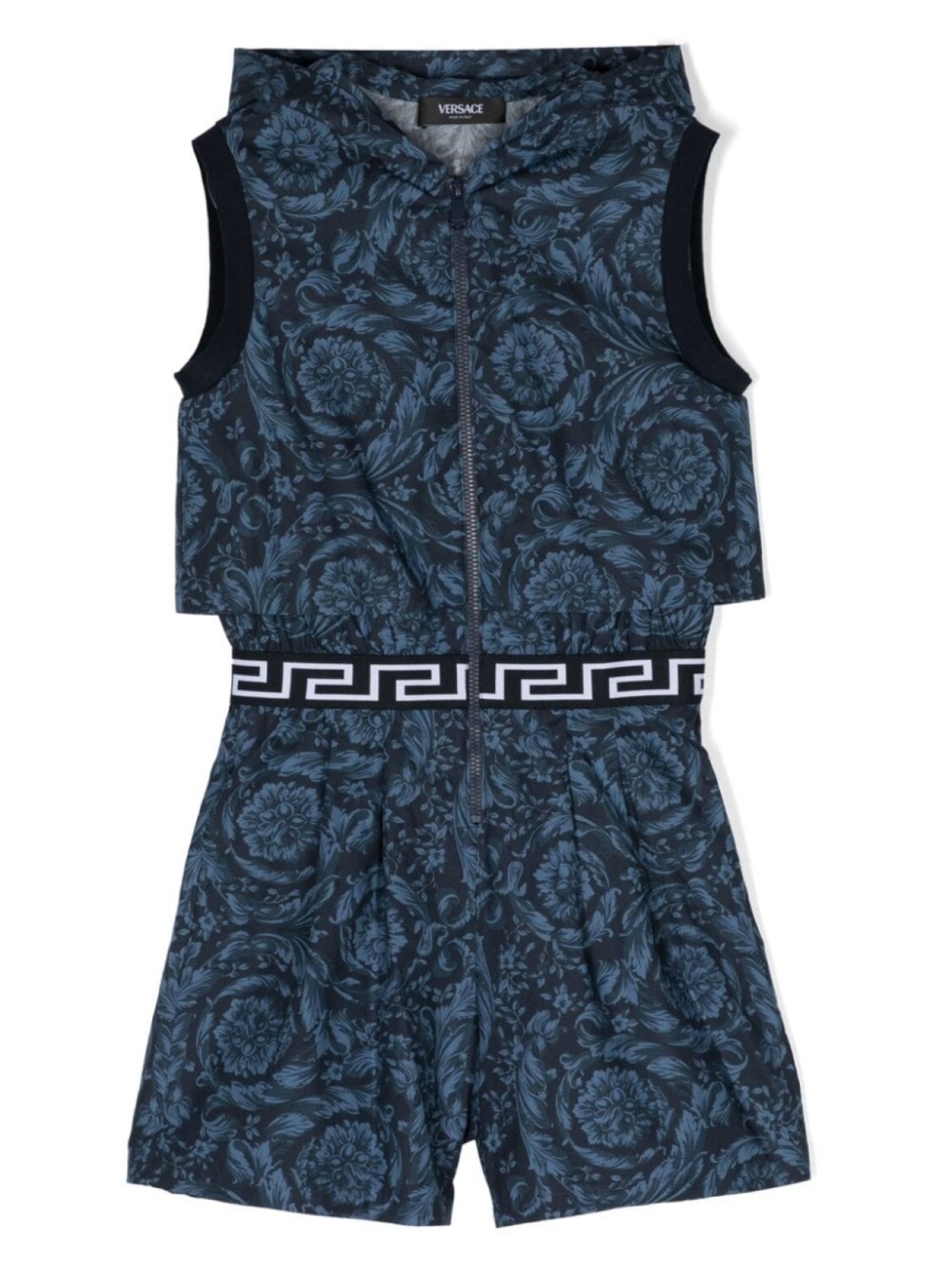 

Versace Kids ромпер с принтом Barocco, синий