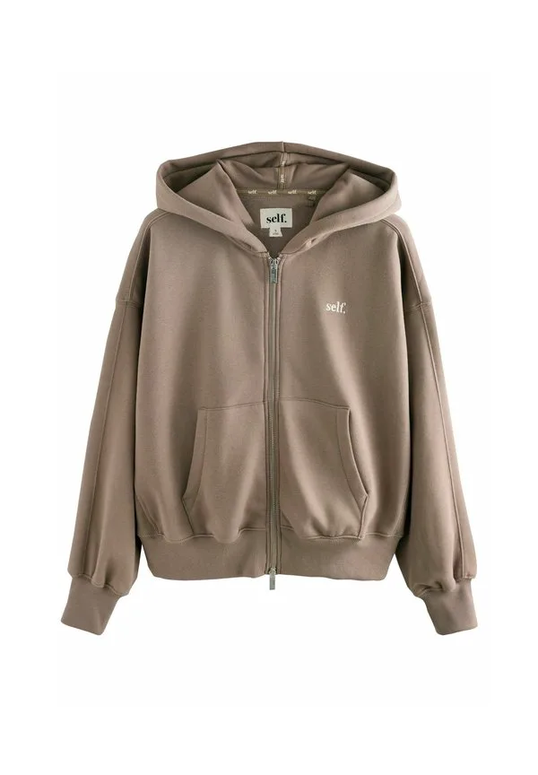 

Толстовка на молнии стандартного кроя с капюшоном Self., Mink Brown, Коричневый, Толстовка на молнии стандартного кроя с капюшоном Self., Mink Brown