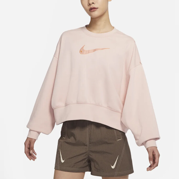 Спортивная одежда Swoosh Knit укороченный свитер с круглым вырезом розовый Nike — фото 4