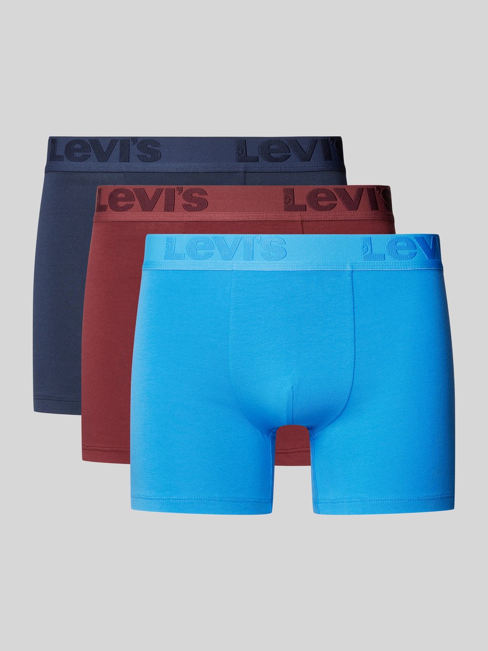 

Боксеры с эластичным поясом и логотипом в упаковке 3 шт Levi's, синий