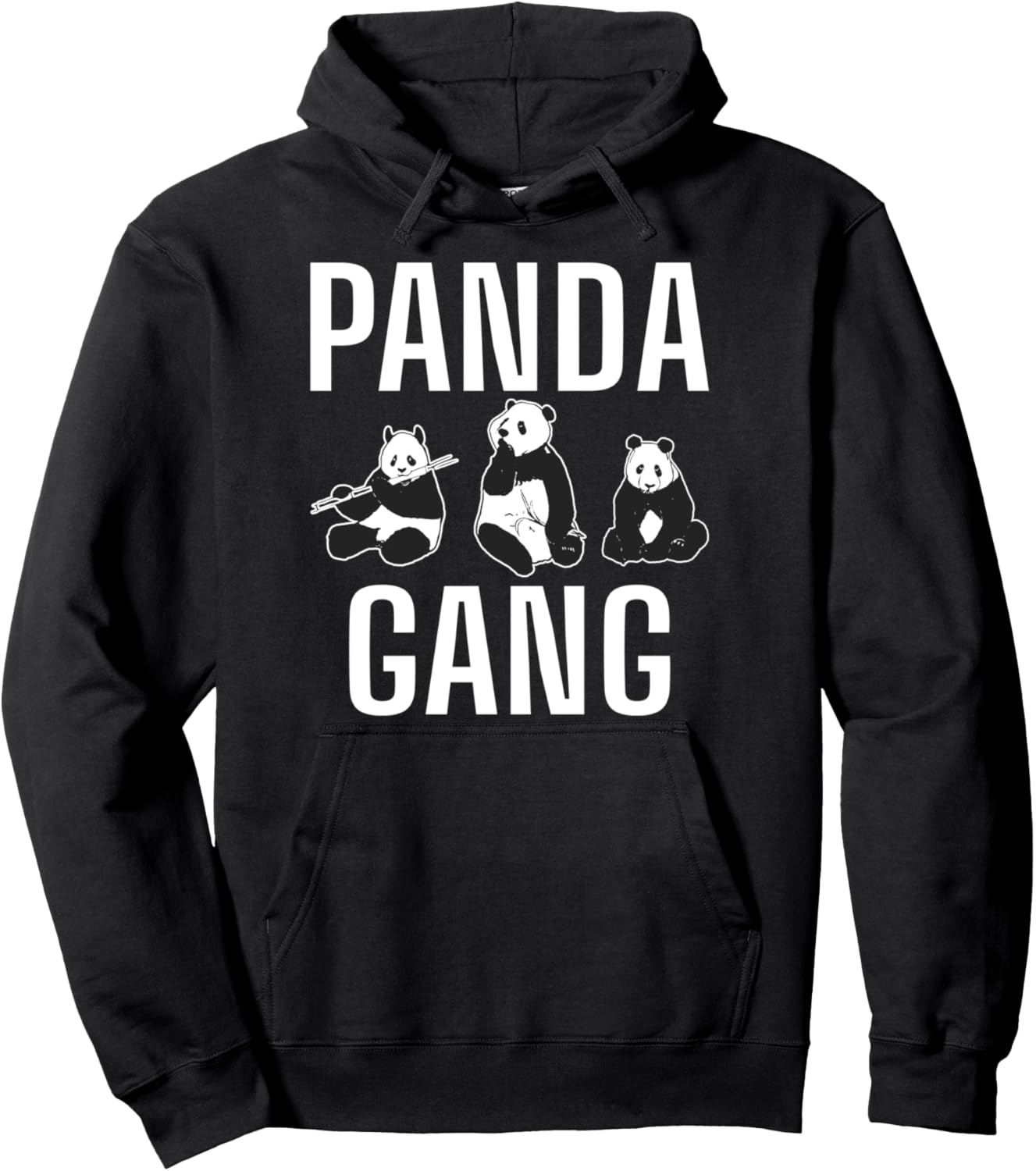 

Худи с надписью «Panda Gang Friends Panda Bear Lover» Panda Gifts And Acessories, черный