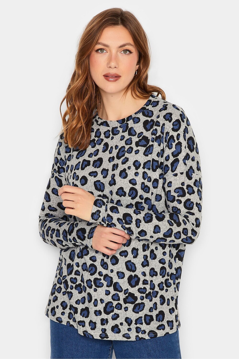 

Топ с леопардовым принтом Long Tall Sally, серый