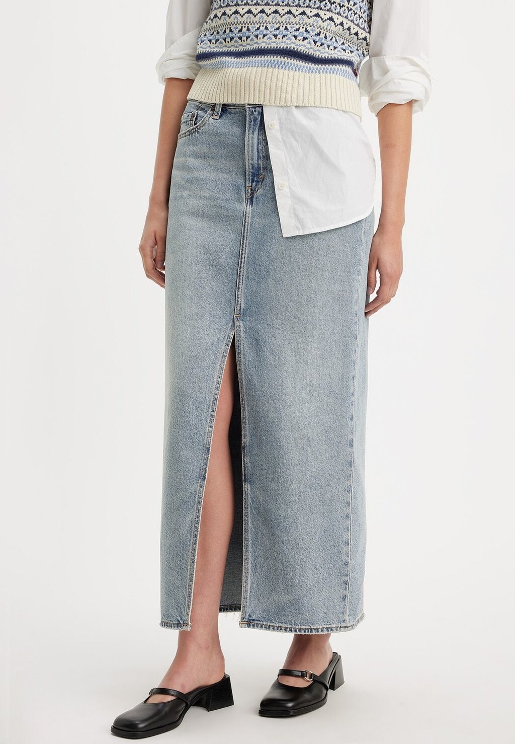 

Джинсовая юбка Ankle Column Skirt Levi's, цвет please hold