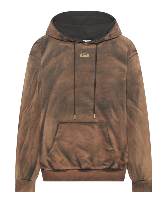 

Худи с нашивкой и логотипом, выполненным в солнечном стиле. Gcds, коричневый