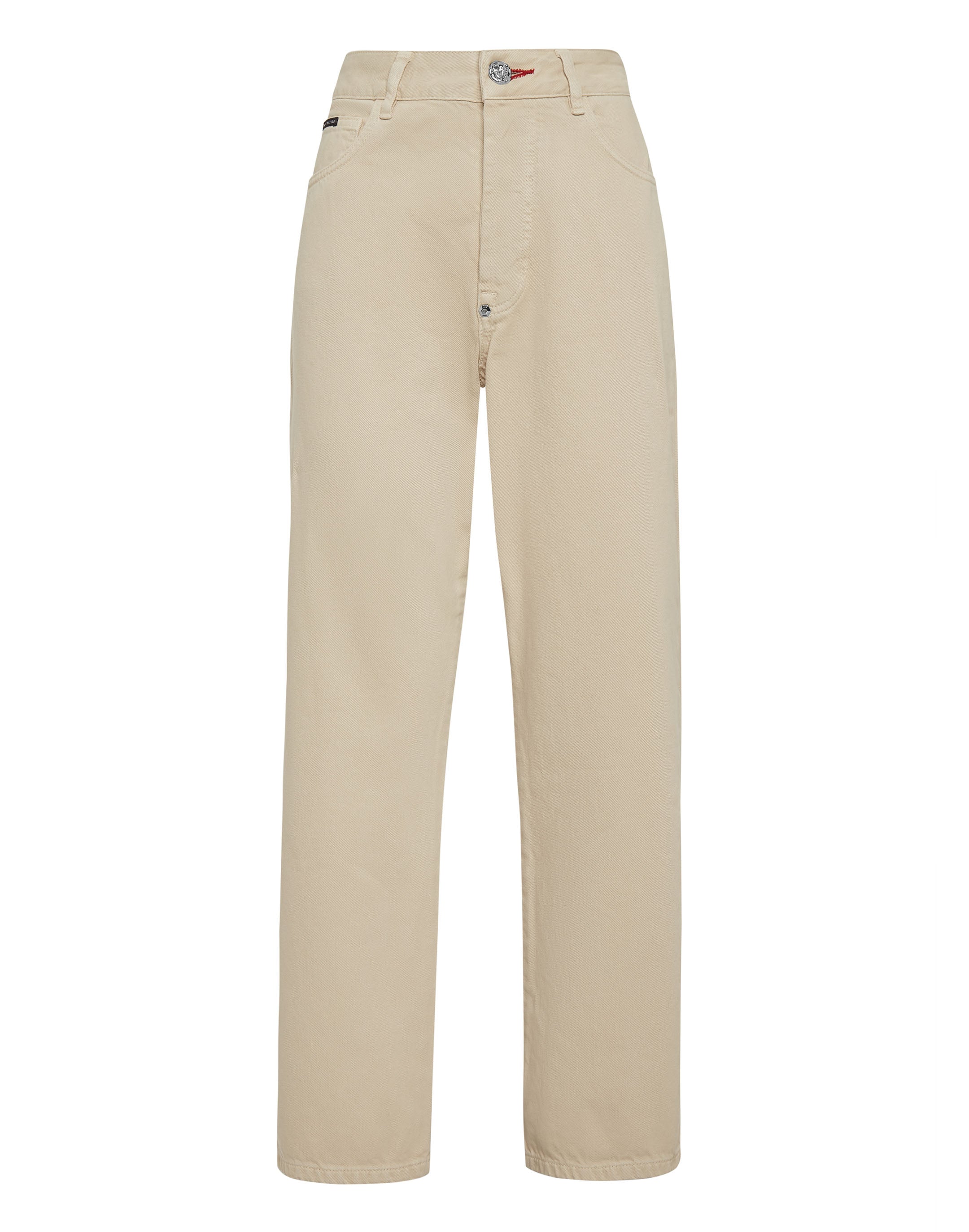 

Джинсовые брюки свободного кроя Iconic Plein PHILIPP PLEIN, цвет beige twist