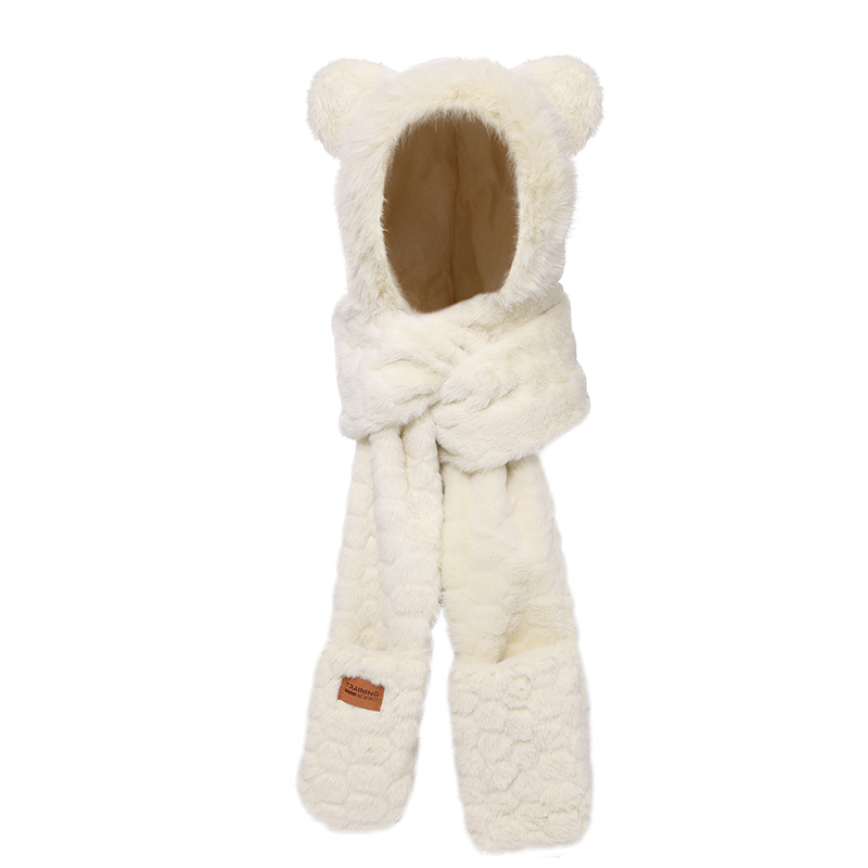 

Шапка Unisex 361°, белый[bear ear thermal hat+scarf+glove]