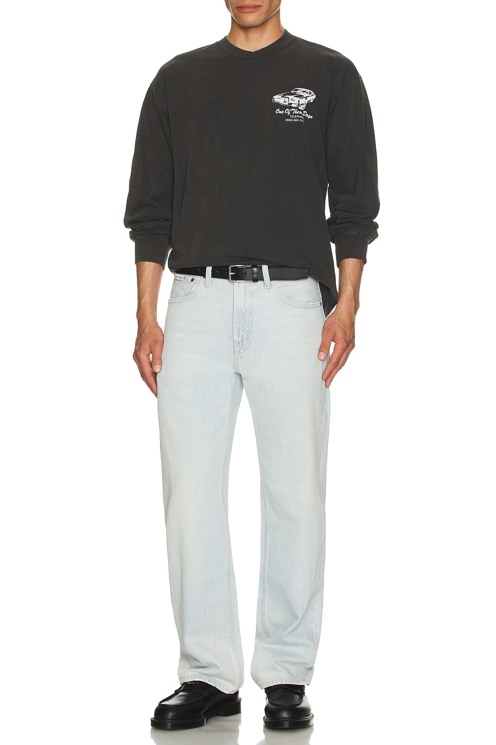 

Футболка с длинным рукавом для шиномонтажа One Of These Days, Washed Black