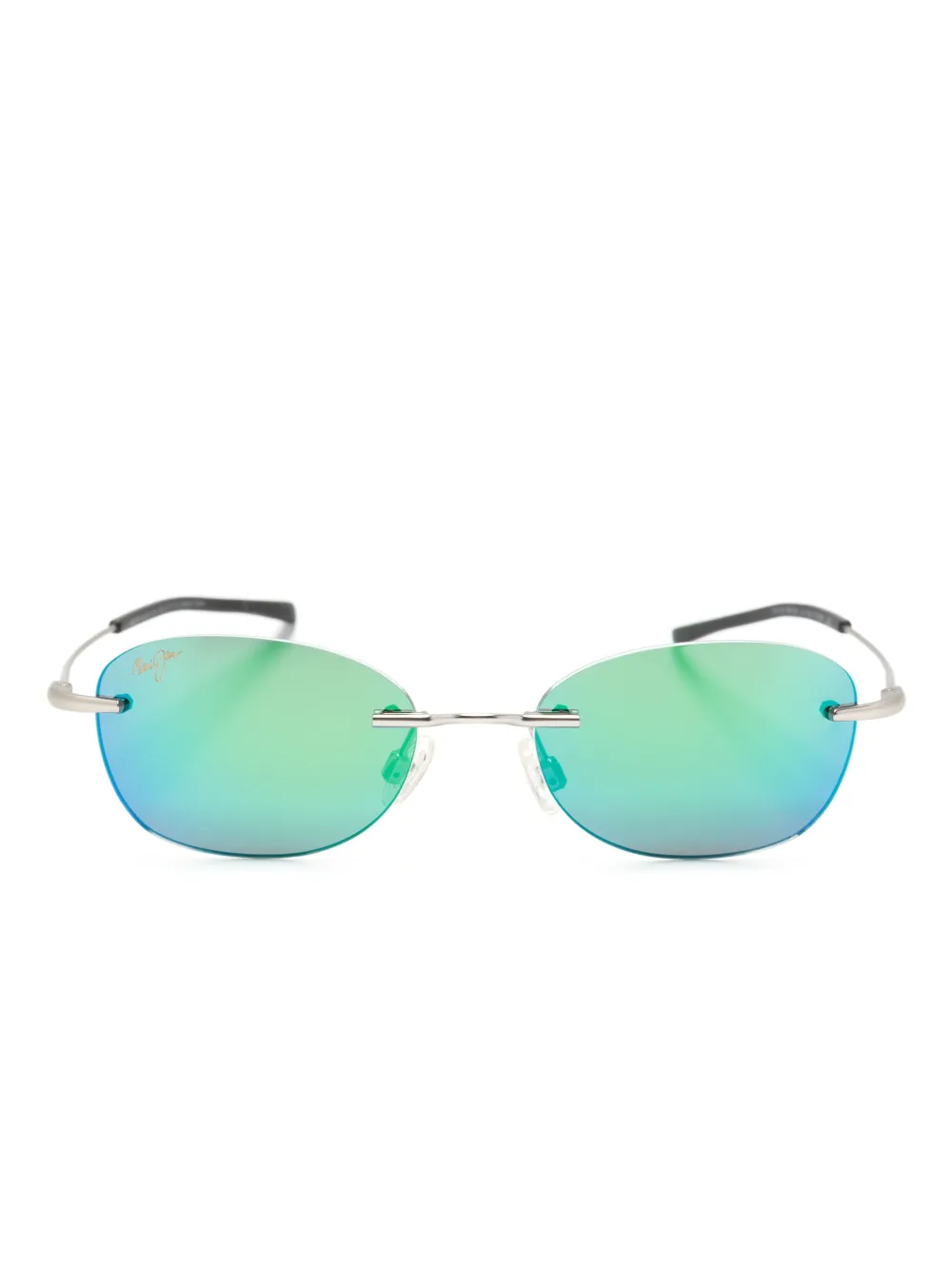 

Солнцезащитные очки Aki Aki в овальной оправе Maui Jim, серебяный