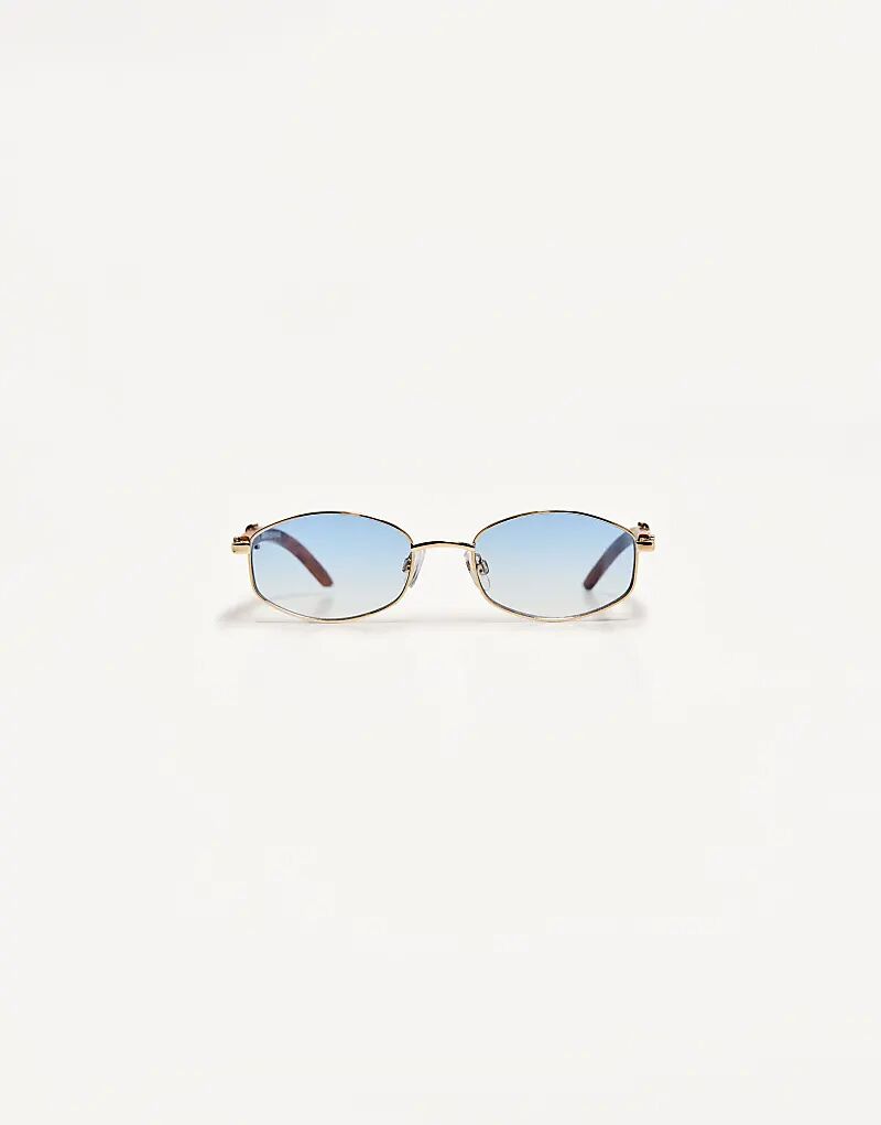 

Солнцезащитные очки Bershka с металлическим покрытием черного цвета