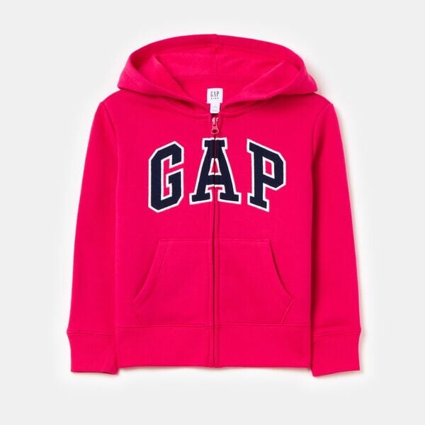 

Толстовка на молнии с капюшоном и вышитым логотипом Gap, фуксия