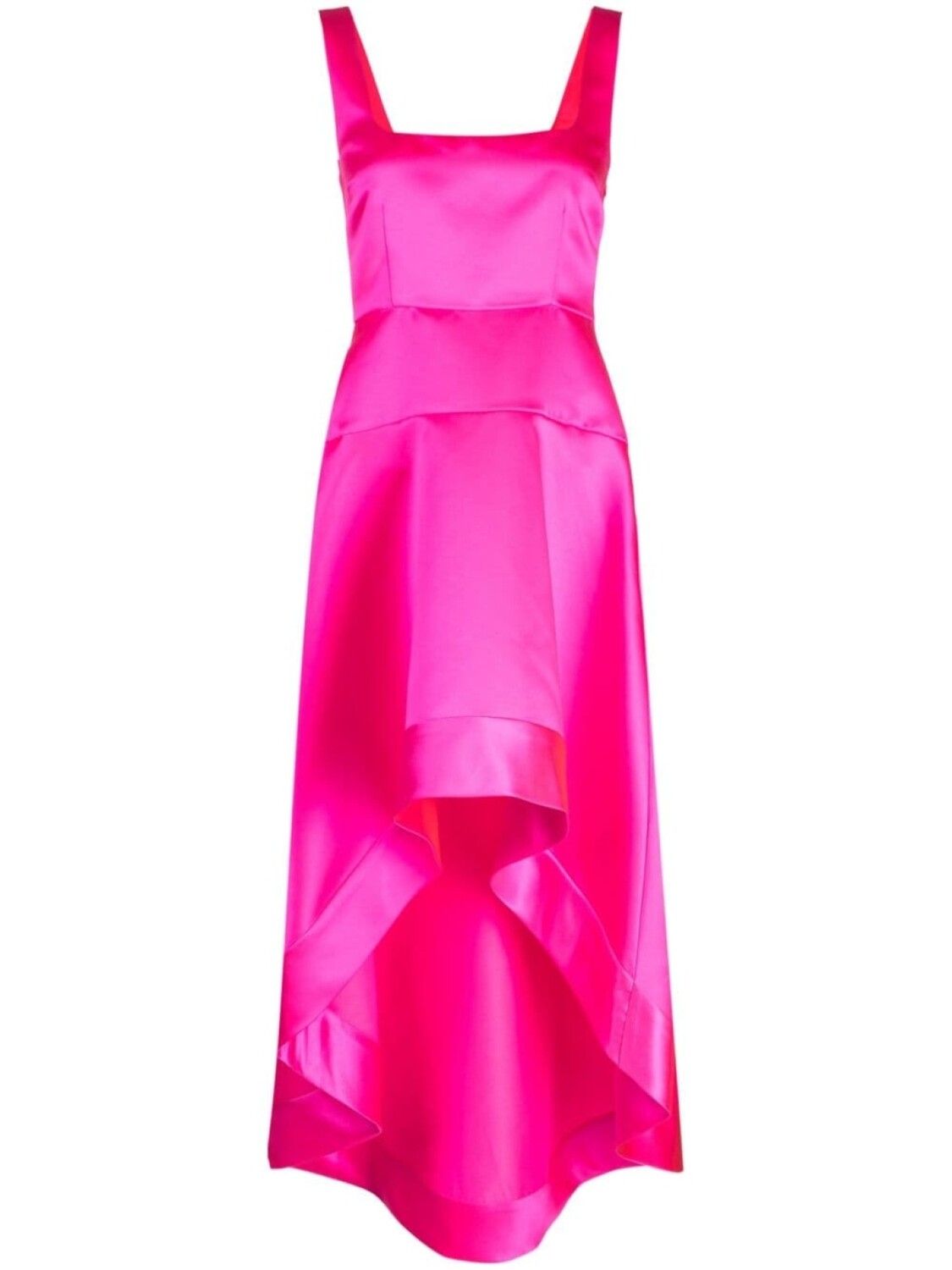 

Cynthia Rowley атласное платье с асимметричным подолом, розовый