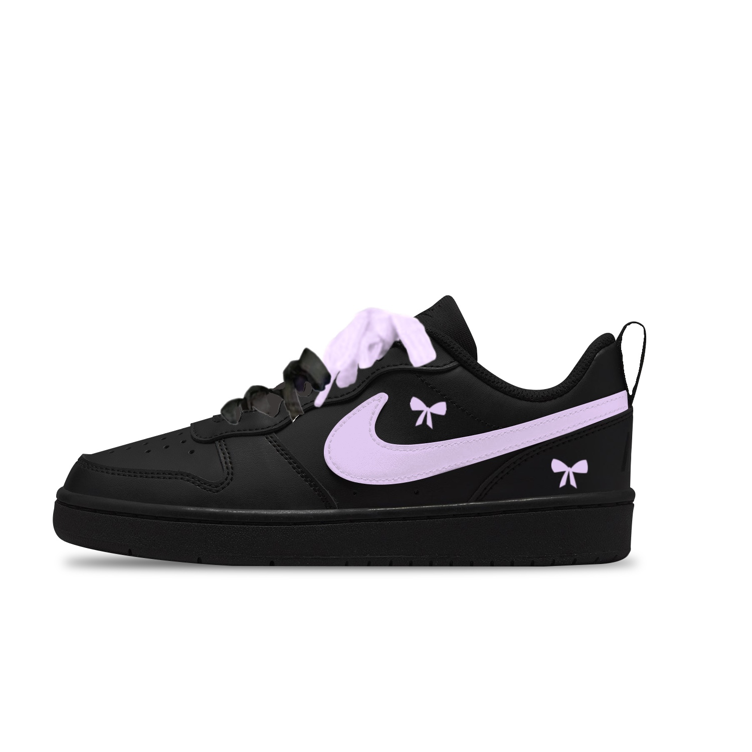 

Nike Court borough little purple knot нескользящие устойчивые к истиранию низкие детские скейтбординг кроссовки purple unisex