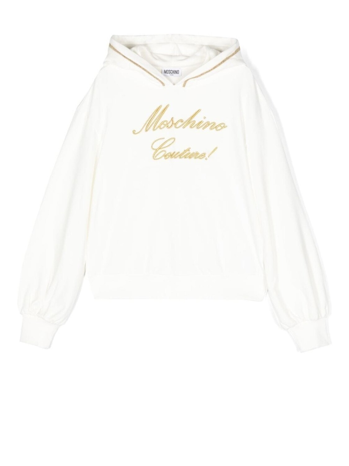 

Moschino Kids худи с вышитым логотипом, белый