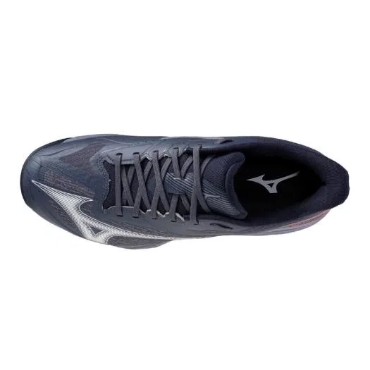 Теннисные кроссовки «Wave Exceed Court Wide OC» от Mizuno, Gray X Blue X Coral — фото 4