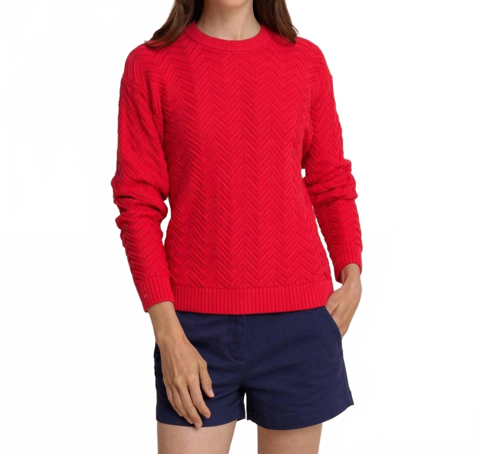 

Длинный рукав Свитер Сейдж в гранатово-красном SOUTHERN TIDE