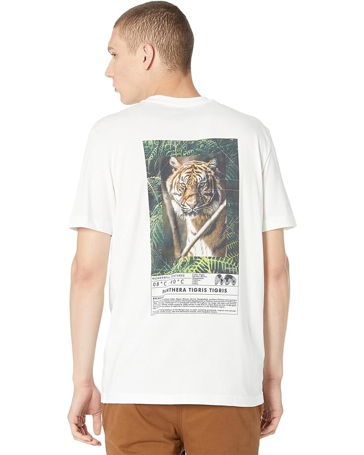 

Футболка Selected Homme Joey Short Sleeve Tee, цвет Snow White Tiger