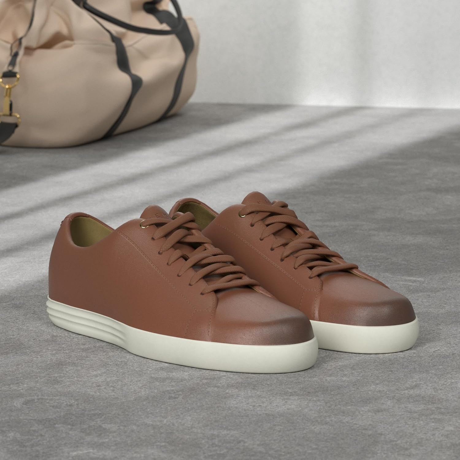 Мужские кожаные кроссовки Cole Haan Grand Crosscourt, коричневый — фото 2