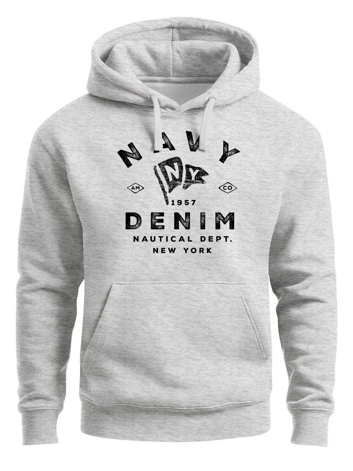 

Neverless Толстовка 'Navy Denim' в сером цвете