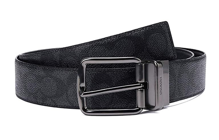 

Мужской кожаный ремень COACH, Charcoal Gray