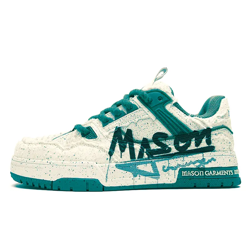 

Кроссовки Cushioning Abrasion Resistant Lightweight Height Increasing Mat Low top Skateboard Shoes Men's Box Masongarments, Matcha Ferment Green (Spray Painting)