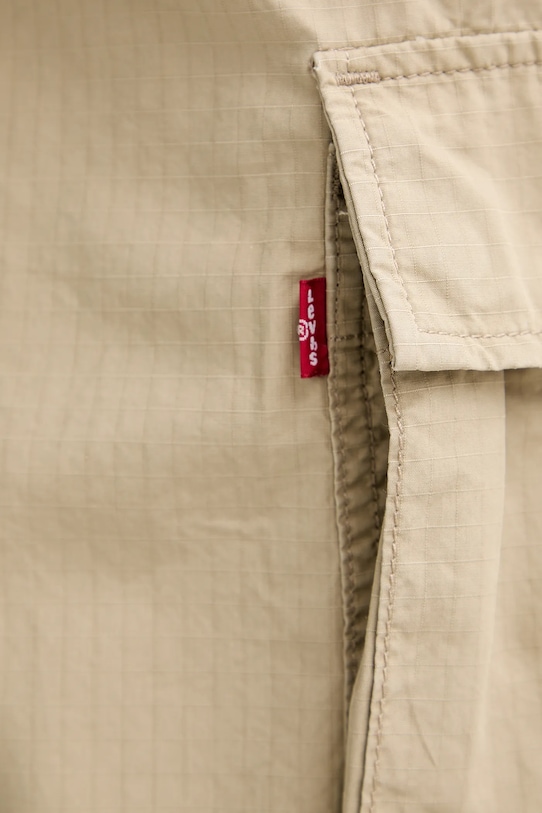 Хлопковые брюки прямого кроя Levi's, бежевый — фото 4