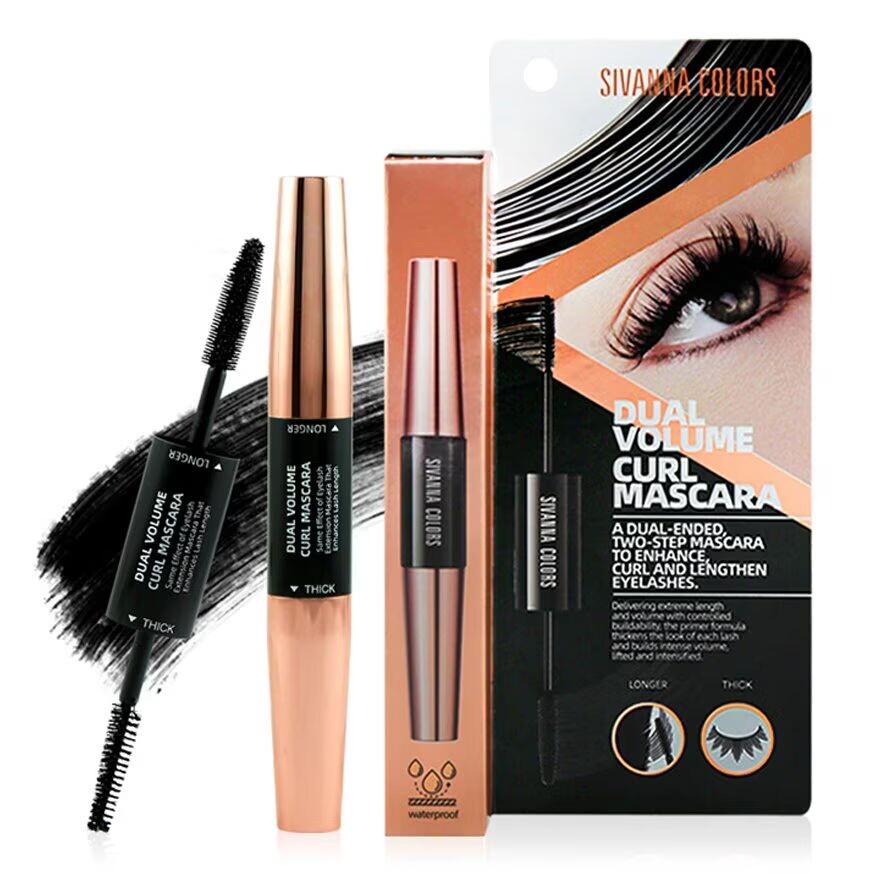 

Sivanna Тушь для ресниц Dual Volume Curl 8г. Черный, Black