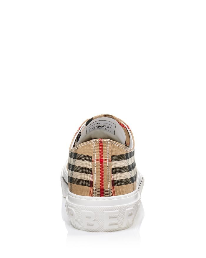 Burberry Мужские низкие кеды в клетку Jack Vintage Check, коричневый/бежевый — фото 3