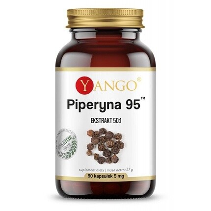 

Piperin 95 Поддержка пищеварительной системы 90 вегетарианских капсул, Yango