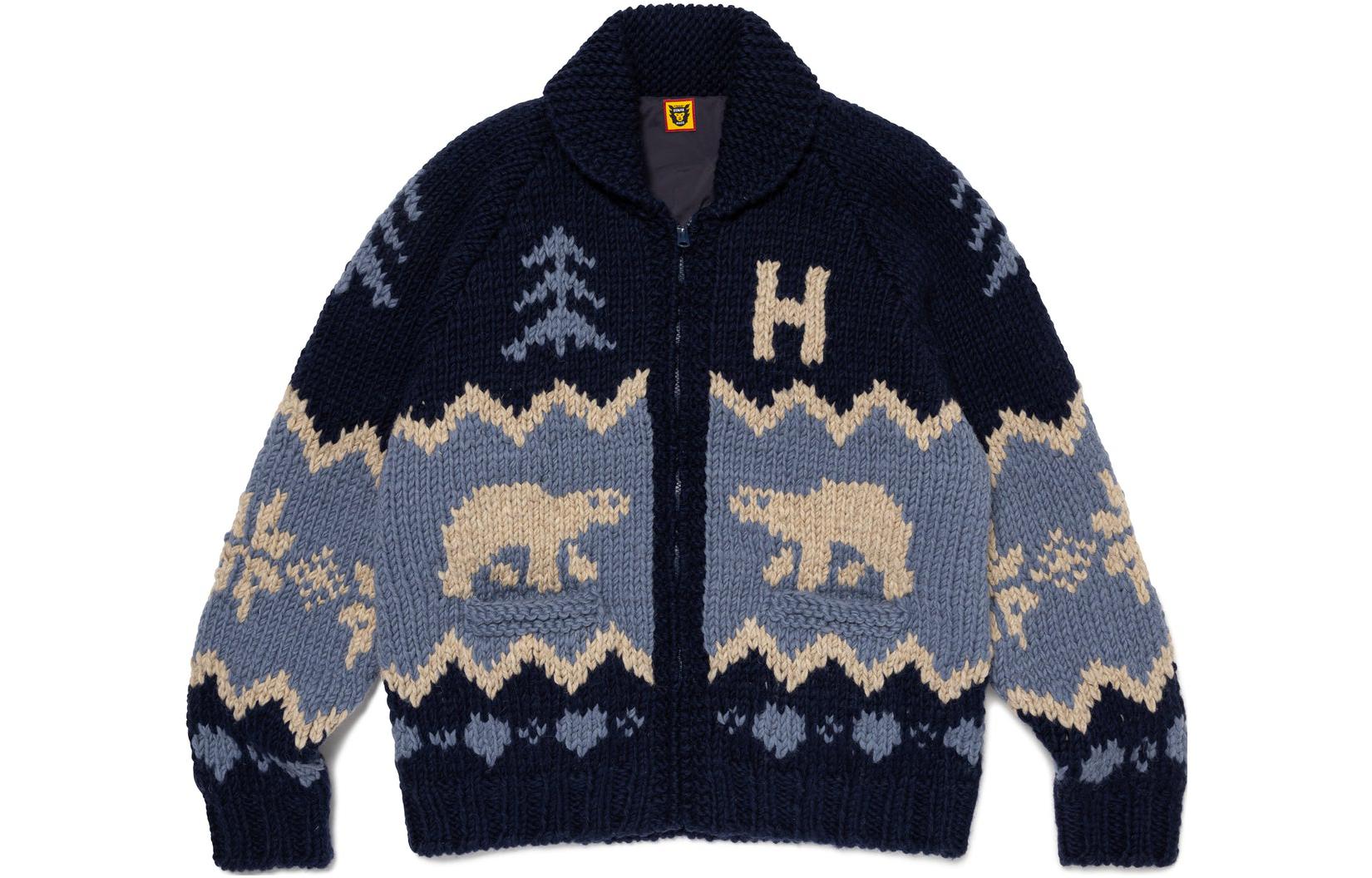 

Коллекция осень-зима FW23, свитера унисекс HUMAN MADE, Marine Blue