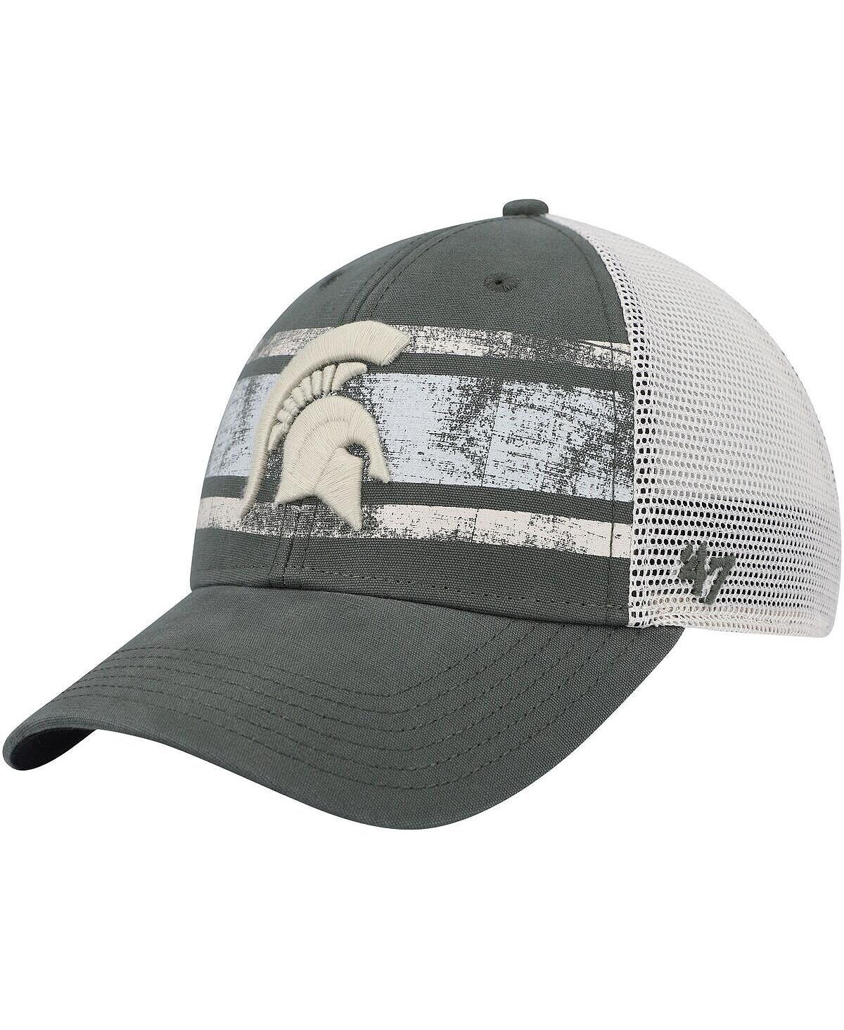 

Мужская зелено-белая кепка Michigan State Spartans Interlude MVP Trucker Snapback '47 Brand