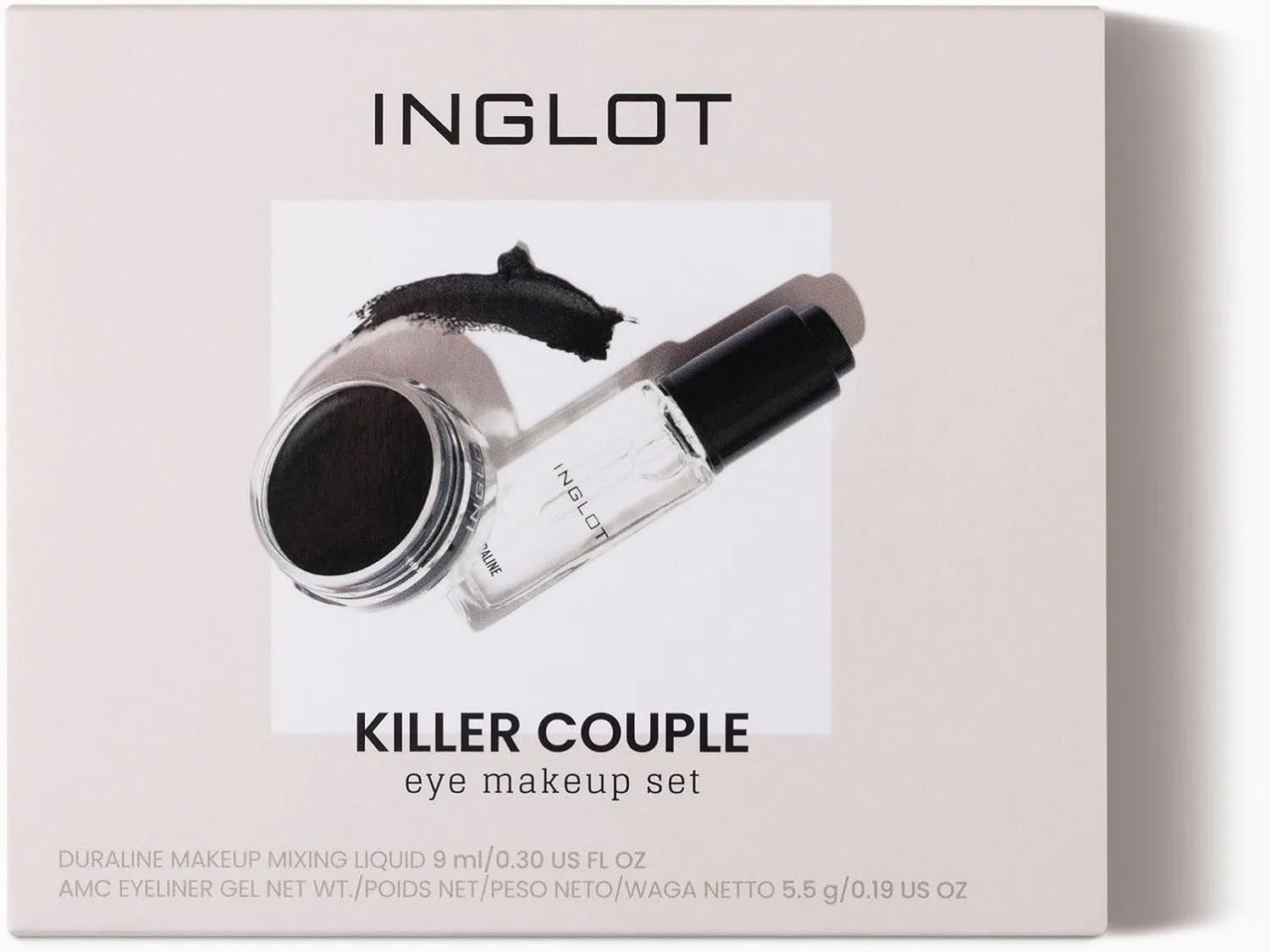 Набор для макияжа Inglot: Duraline 9 мл + AMC Eyeliner Gel 77 — фото 2