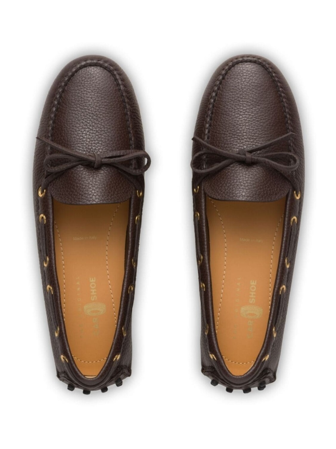 Car Shoe мокасины из зернистой кожи, коричневый — фото 4