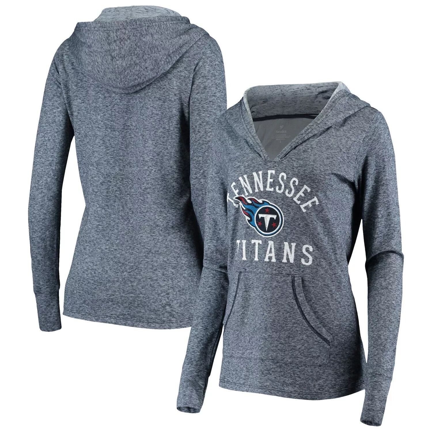 

Женский темно-синий пуловер с капюшоном Fanatics Tennessee Titans Doubleface Slub Fanatics