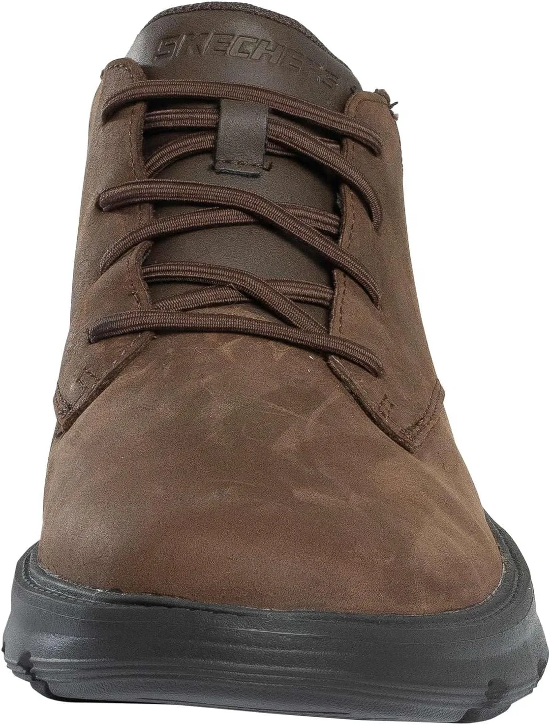 Мужские ботильоны Skechers Arch Fit Garza Ridley, Cocoa Leather Synthetic — фото 4