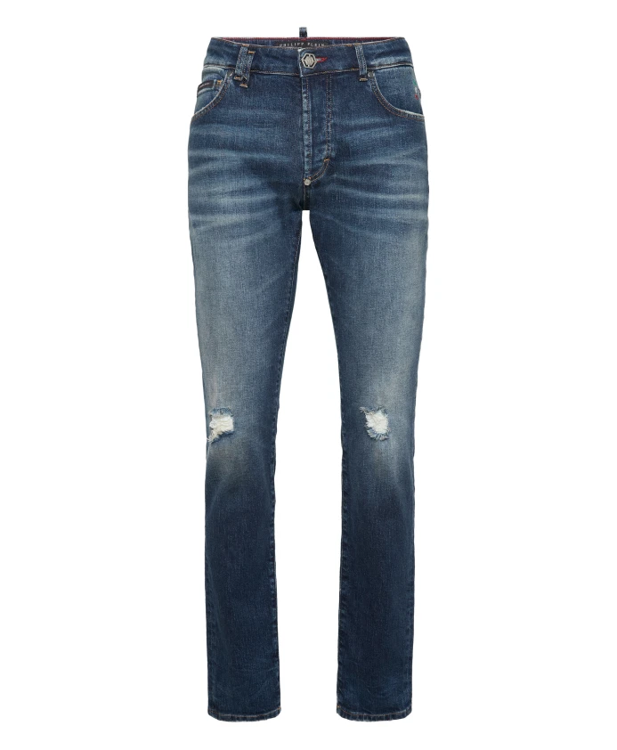 

Джинсы прямого кроя - незаменимый элемент гардероба. Philipp Plein, синий