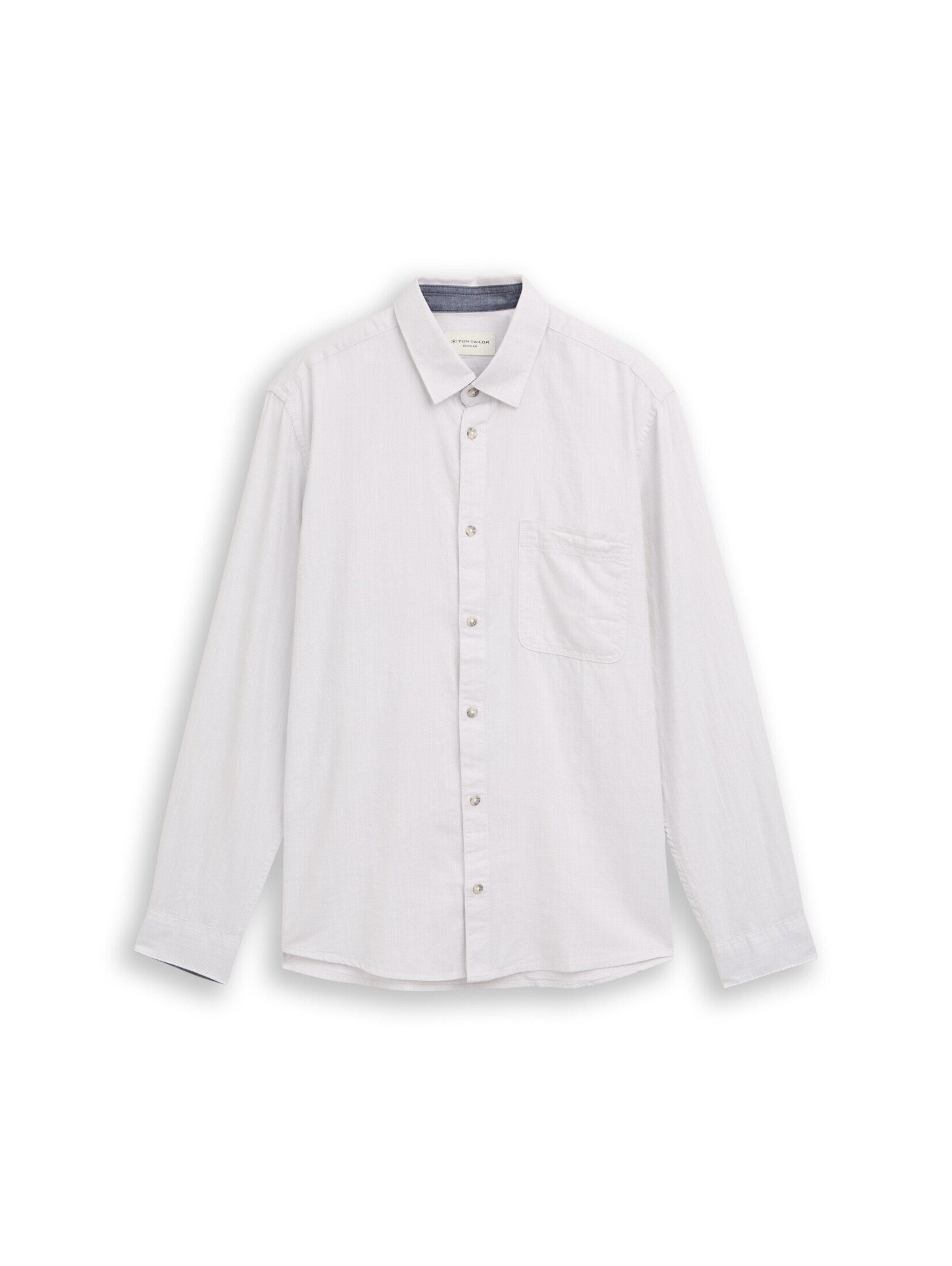 

TOM TAILOR Рубашка на пуговицах Regular fit в белом цвете