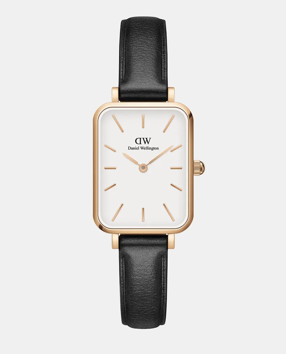 

Женские часы Quadro DW00100434 в черной коже Daniel Wellington, черный
