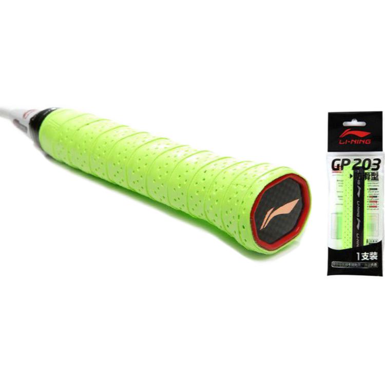 

LINING Лента для рукоятки бадминтонной ракетки Neon Green дышащая перфорированная PU тонкая GP203