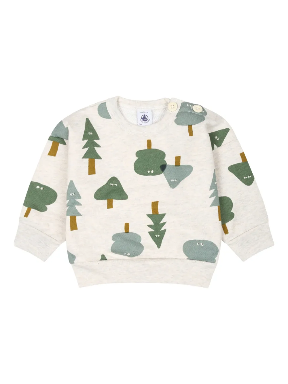 

Толстовка из органического хлопка с графичным принтом Petit Bateau, нейтральный